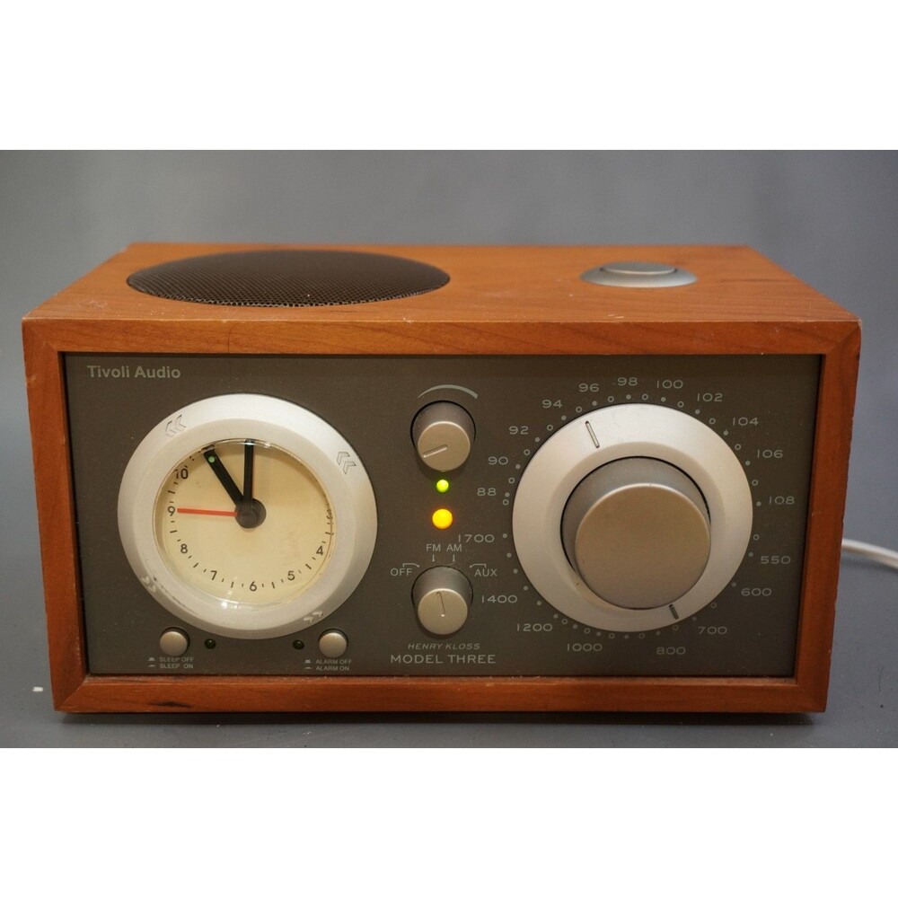 Tivoli Audio Model Three Henry Kloss AM/FM/AUX Analog Alarm Clock Radio